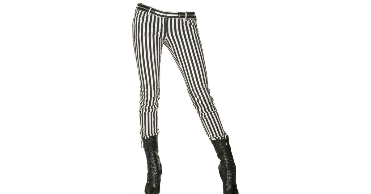 balmain striped jeans