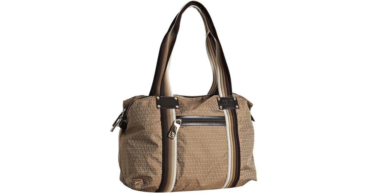 Lyst Fendi Mahogany Zucca Print Nylon Duffle Bag in Brown