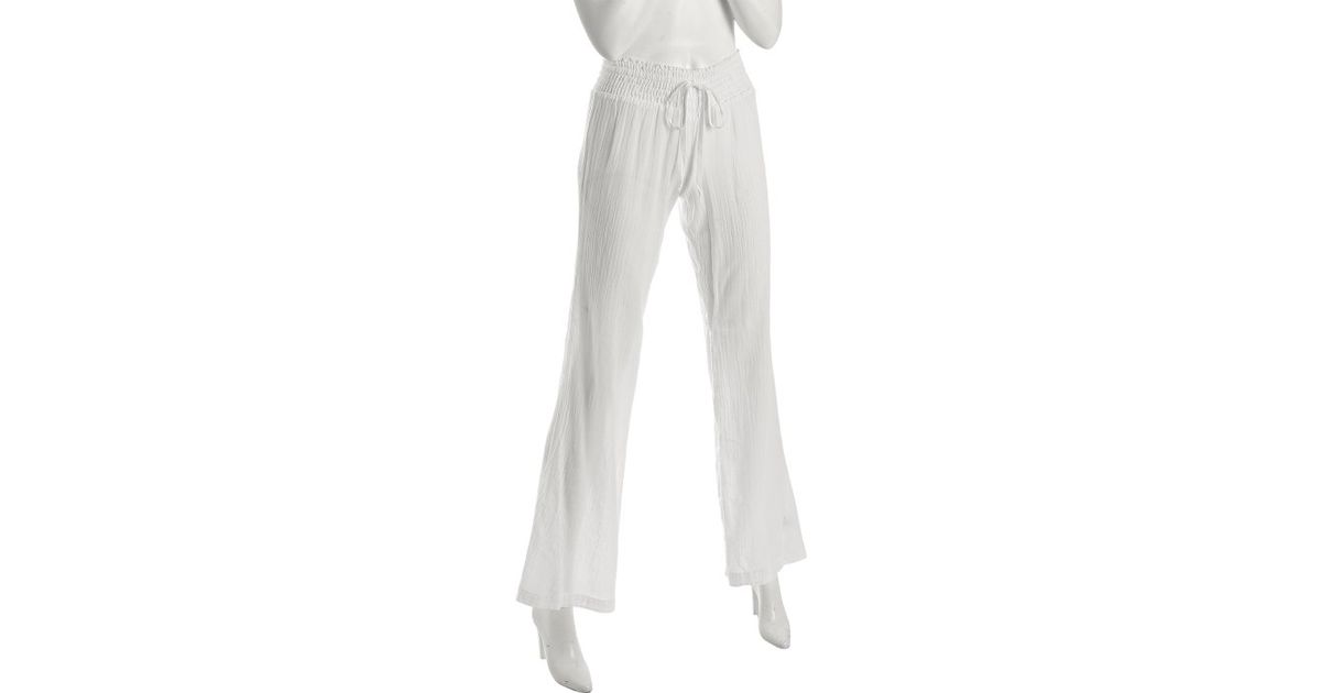 white gauze pants