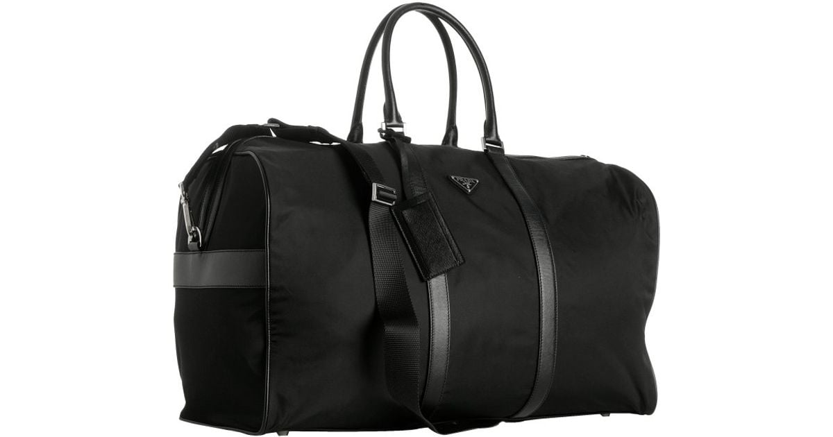 Lyst Prada Black Nylon Viaggio Large Duffle Bag In For Men