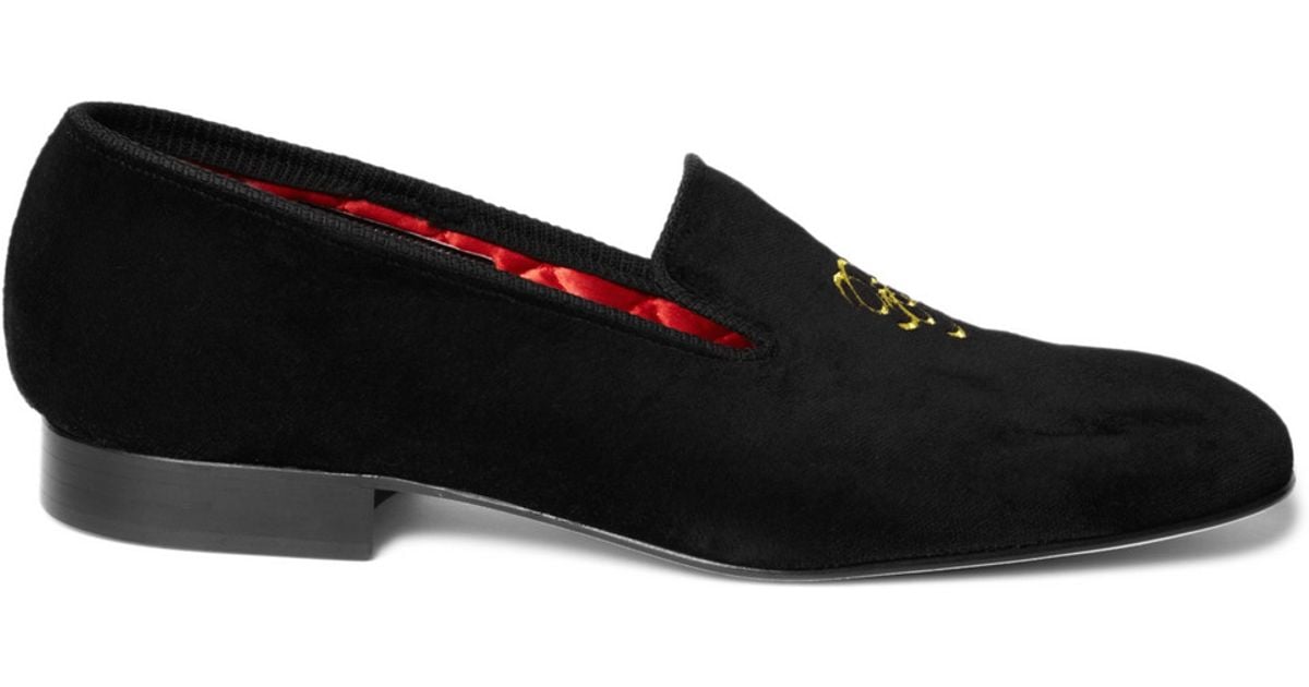 black velvet slippers brothers embroidered velvet slippers in black for black velvet slippers brothers embroidered velvet slippers in black for