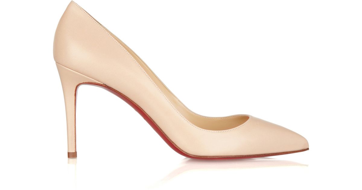 Christian louboutin Pigalle 85 Leather Pumps in Beige (nude) | Lyst