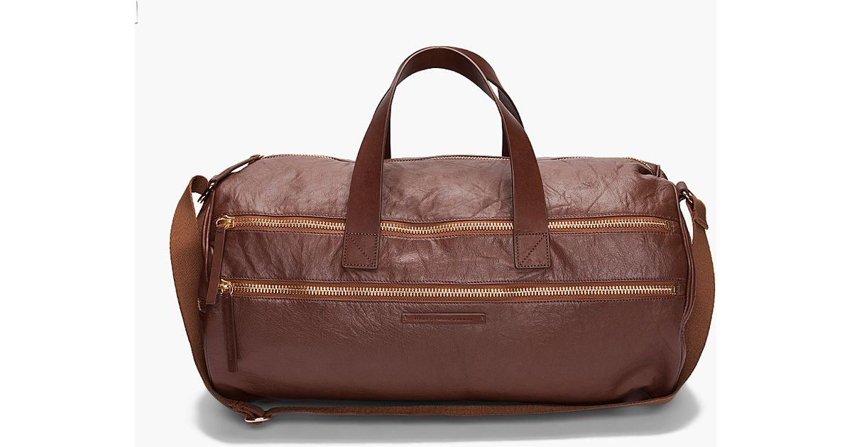 marc jacobs leather duffle bag