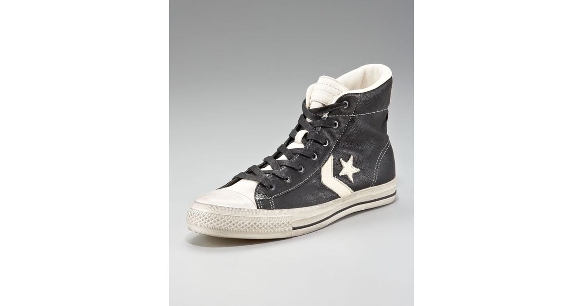 Converse Star Player Leather Hi-top in Black for Men | Lyst