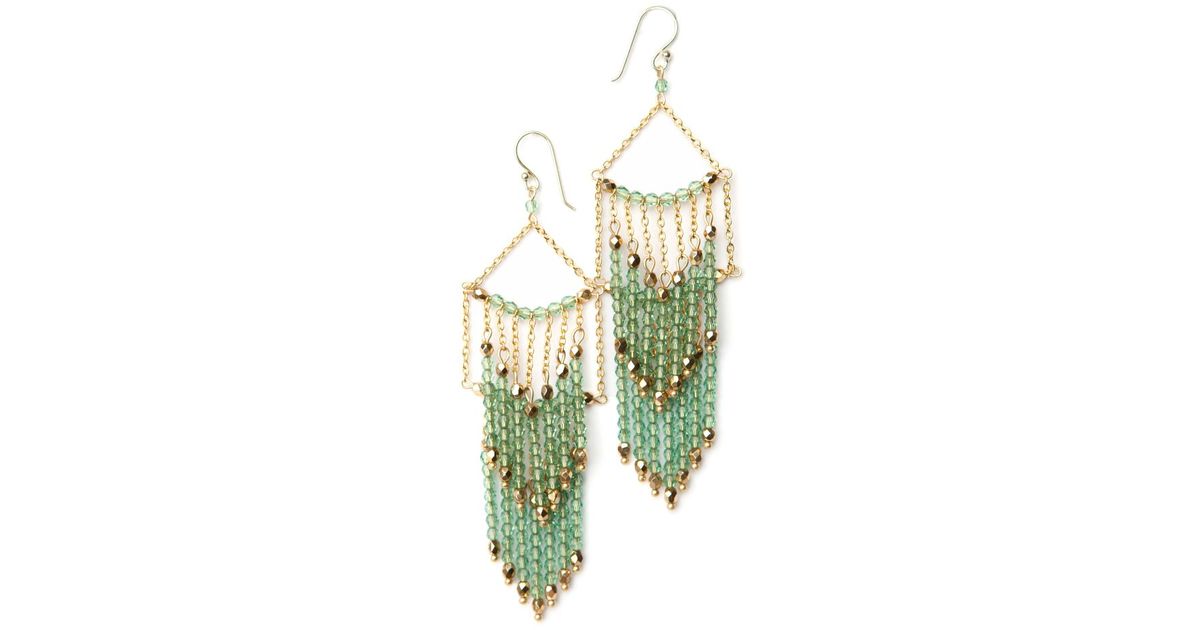 Lyst Lee Angel Swarovski Chandelier Earrings In Metallic