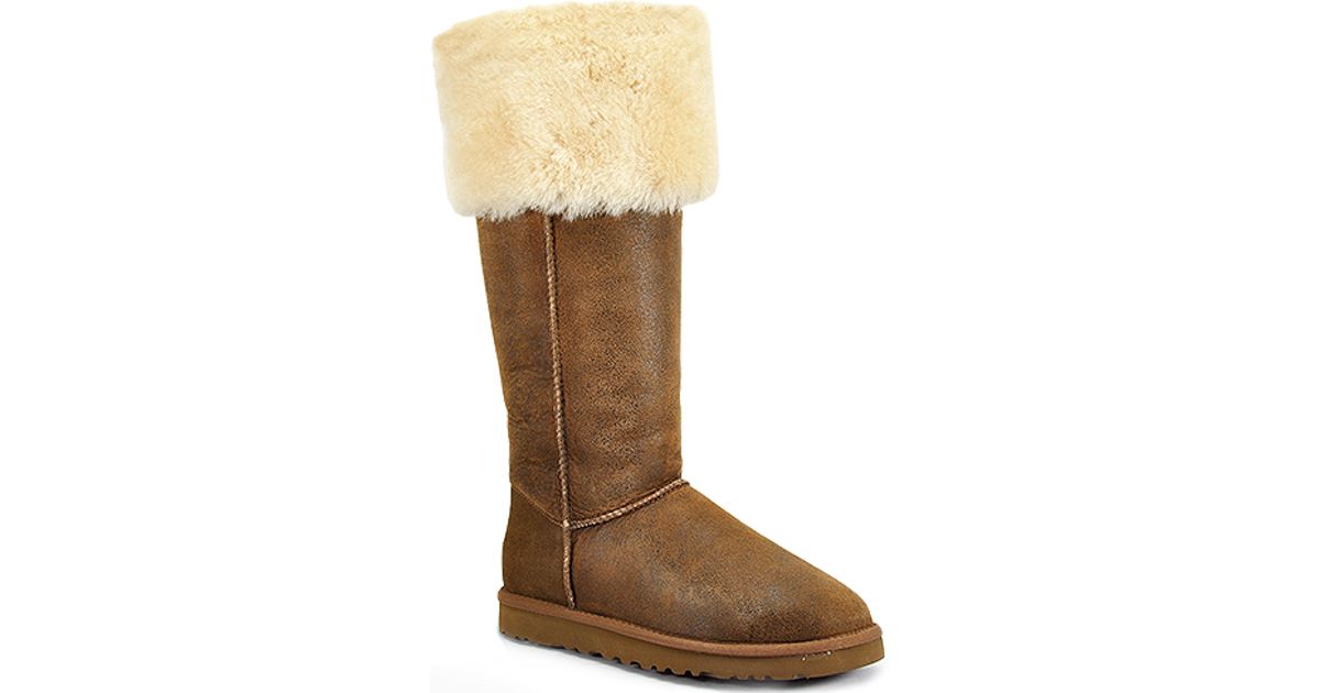 ugg button camel