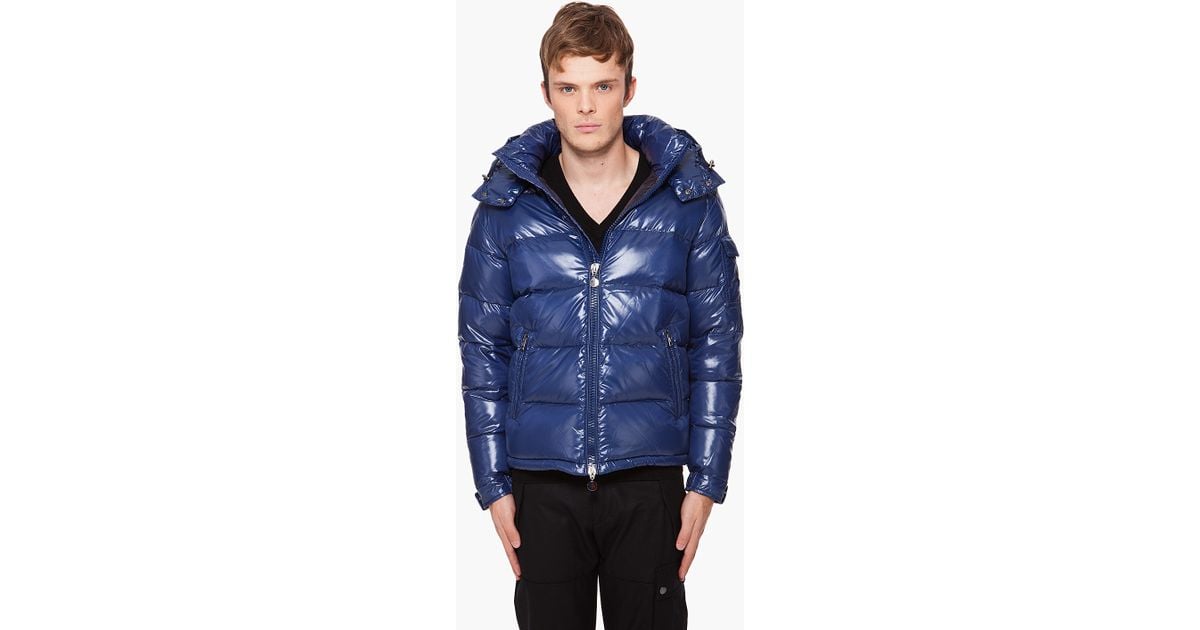 moncler blue nylon maya jacket moncler blue nylon maya jacket