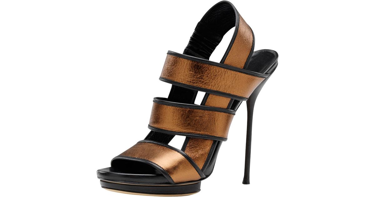 Lyst - Gucci Bette High-heel Platform Sandal, Bronze Metallic in Metallic