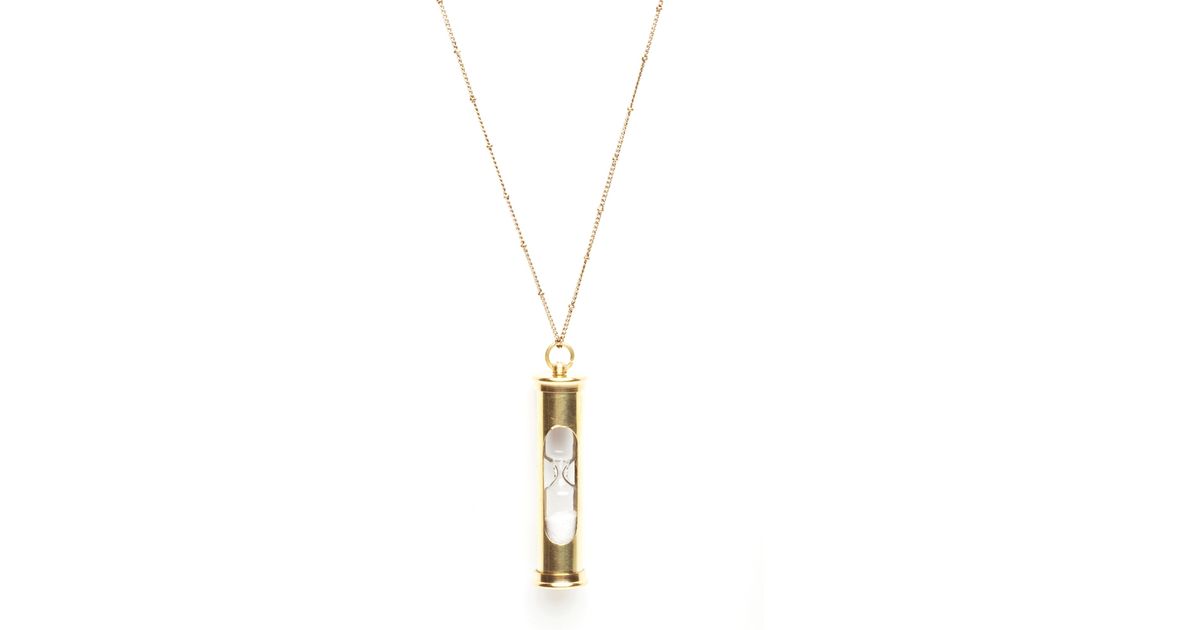 Lyst Nasty Gal Hourglass Pendant In Metallic