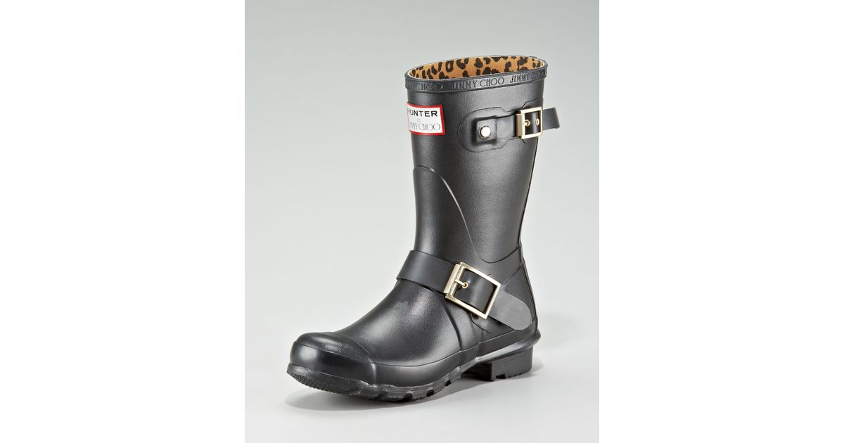 hunter biker rain boots