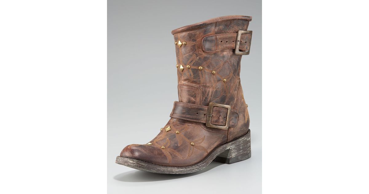 Lyst - Old Gringo Stitched Motorcycle Boot in Brown