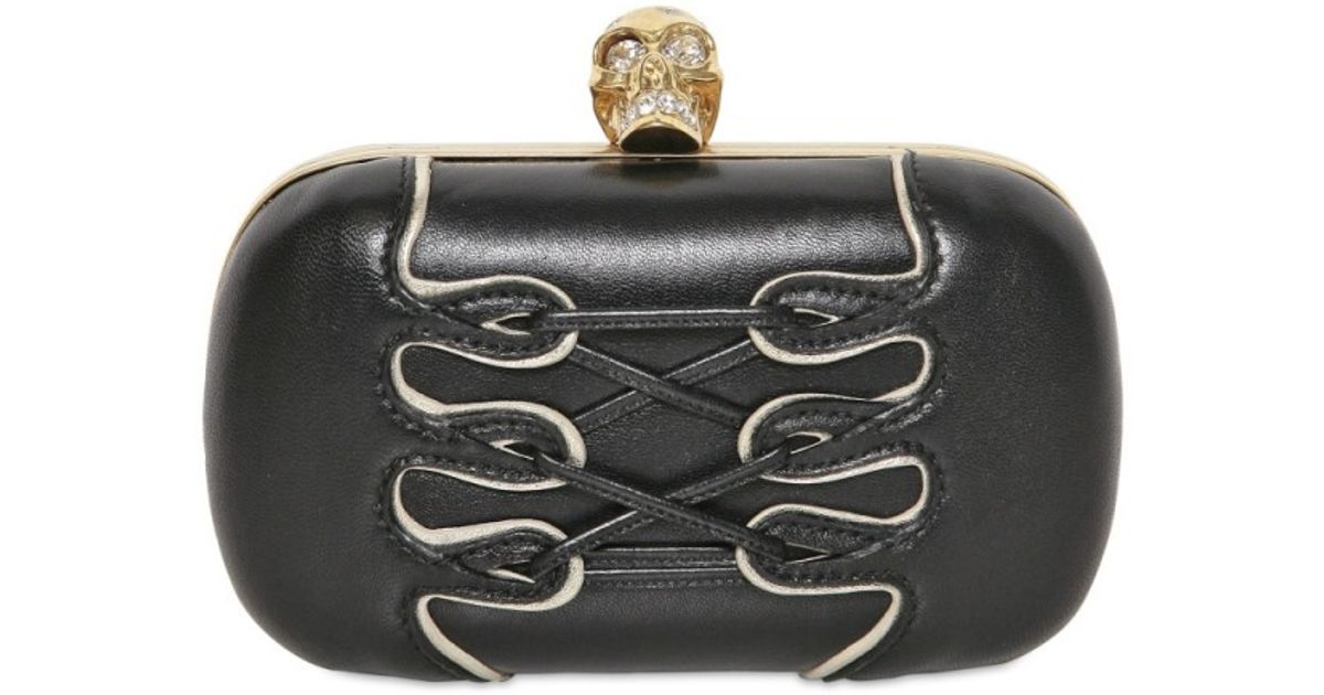 alexander mcqueen clutch black