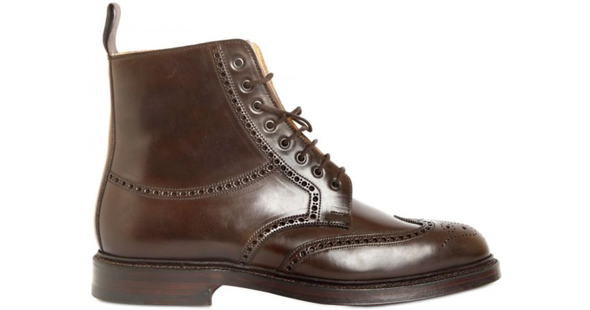 Lyst - Ralph Lauren Brogue Style Cordovan Low Boots in Brown for Men