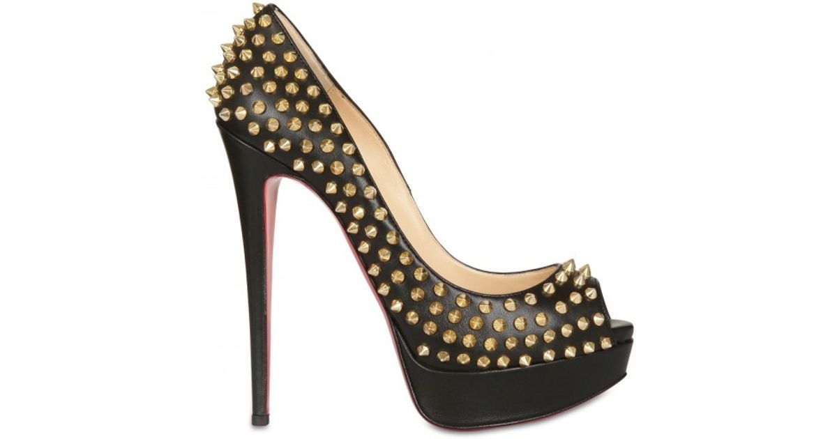 christian louboutin lady peep black