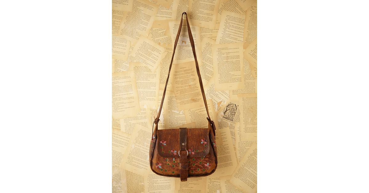 Lyst Free People Vintage Leather Bag In Brown