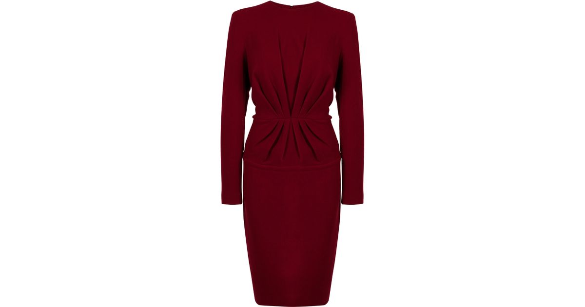 Eastland Centre Pleat Dress in Red Lyst