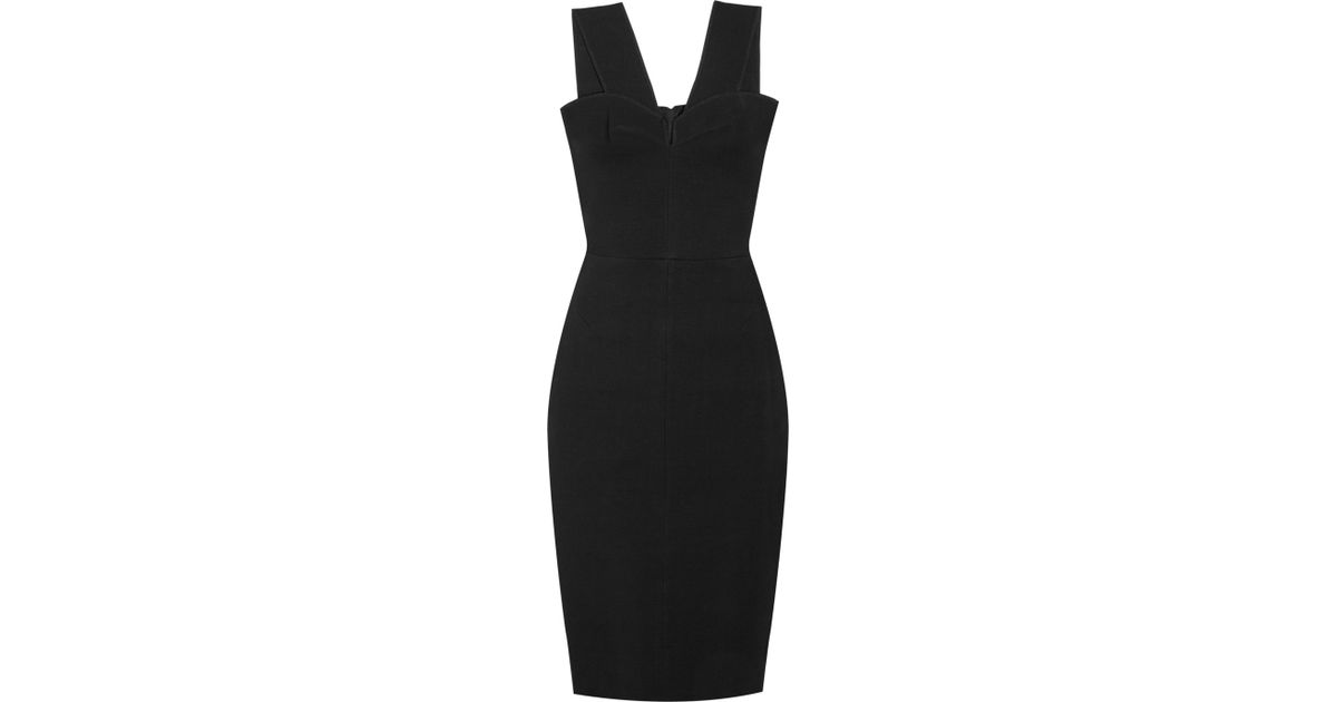 Lyst - La Petite Salope Stretch Linen Blend Dress in Black