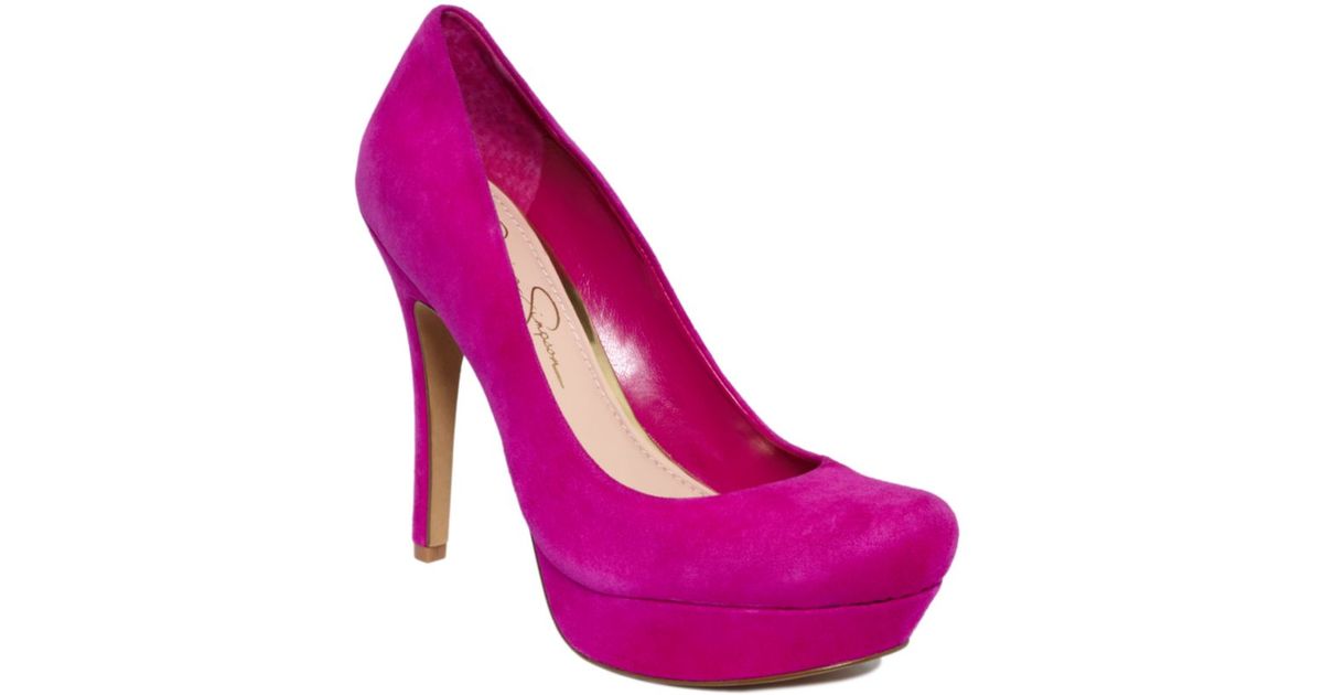 jessica simpson pink suede pumps