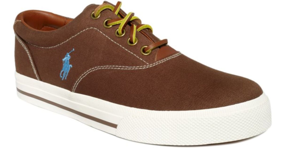 ralph lauren vaughn leather sneakers