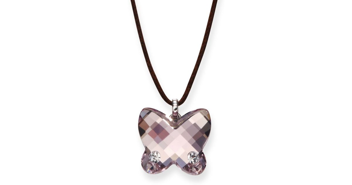 Swarovski butterfly necklace set clearance