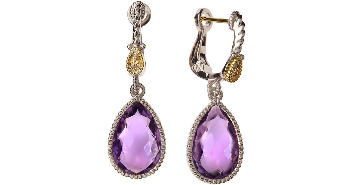 Lyst Judith Ripka Marina Amethyst Earrings In Purple