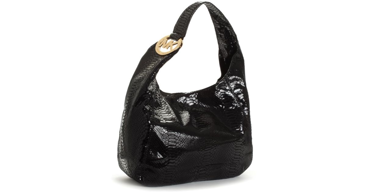 Lyst Michael Kors Handbag Fulton Shoulder Bag Large In Black
