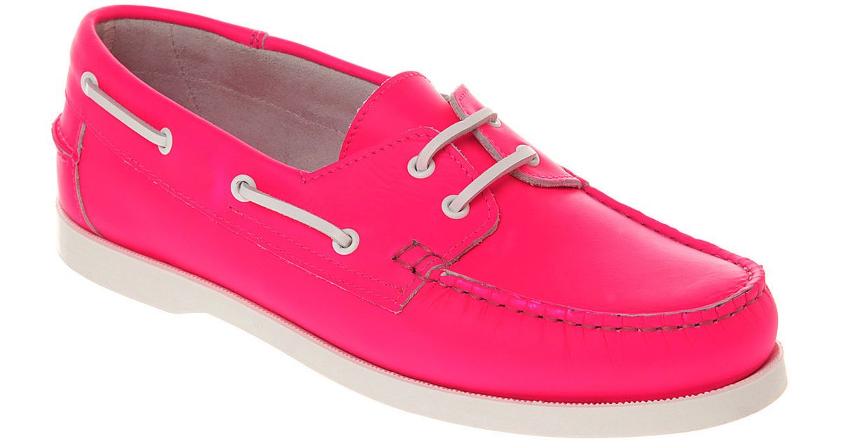 Lyst Office Yachting Boat Shoe Neon Pink Lthr In For Men