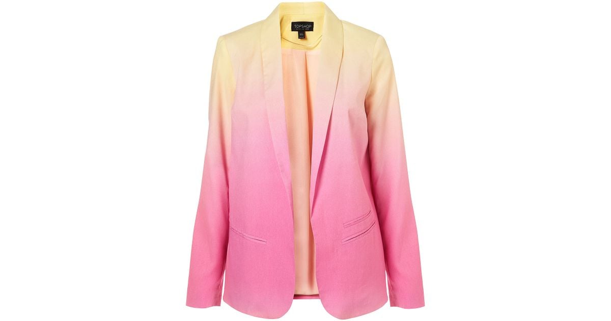 Coord Ombre Fluid Blazer in Pink Lyst