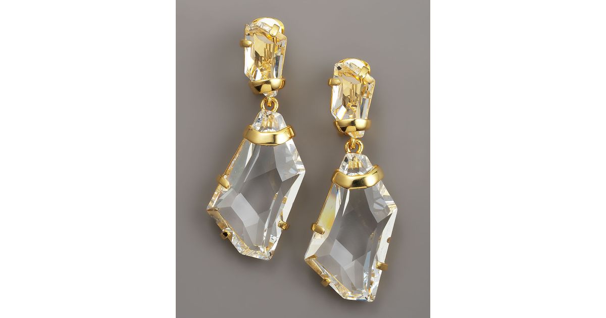 Lyst Kenneth Jay Lane Crystal Drop Earrings