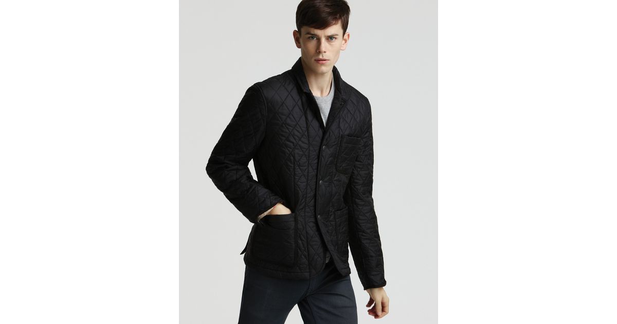 Lyst Burberry Brit Howe Quilted Blazer Jacket In Black Lyst Burberry Brit Howe Quilted Blazer Jacket In Black For Men