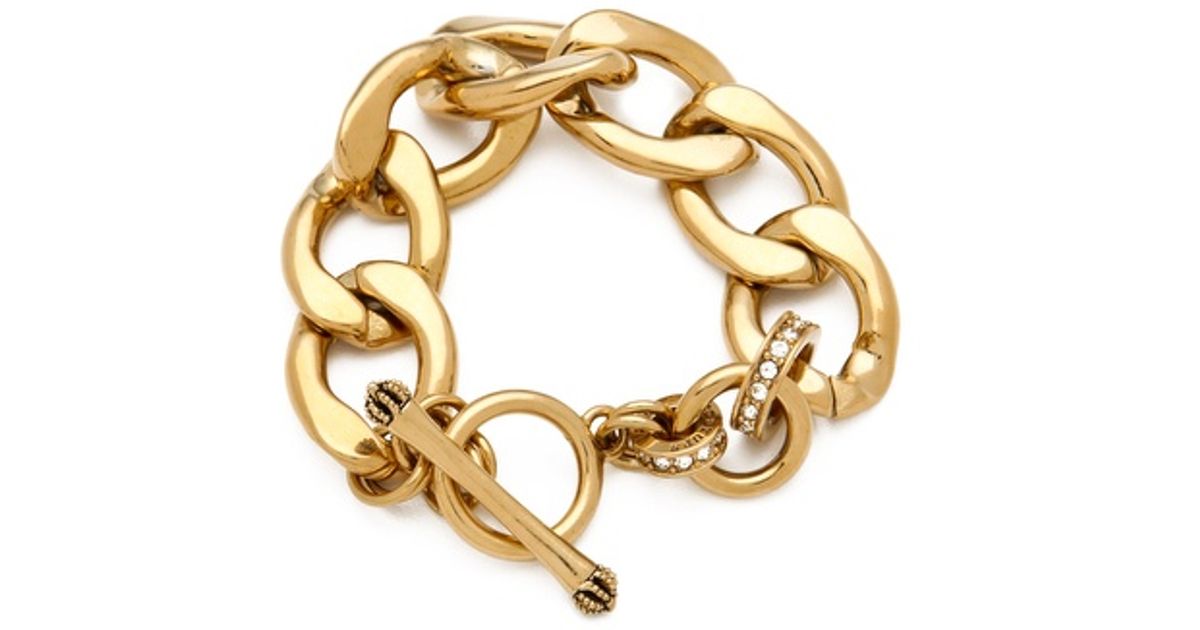 Lyst Juicy Couture Chunky Link Bracelet In Metallic