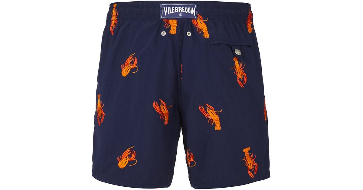 Vilebrequin Embroidered Lobster Swim Shorts in Blue for Men Lyst