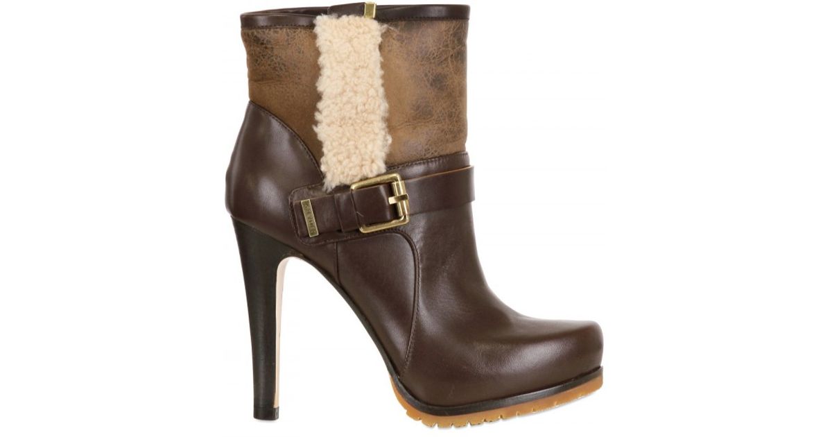 grey shearling boots