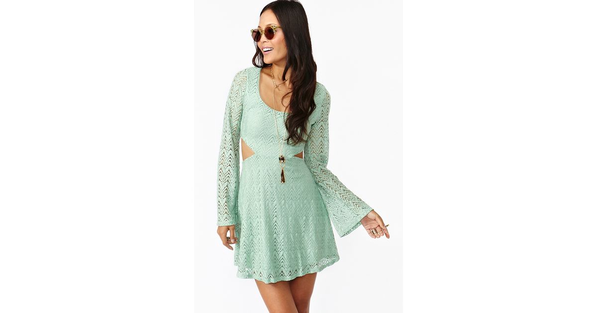 Lyst Nasty Gal Bella Crochet Dress in Green