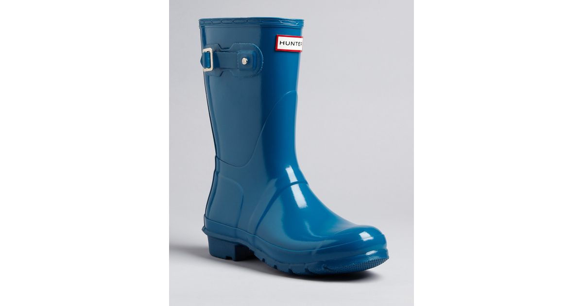 blue gloss hunter boots        <h3 class=