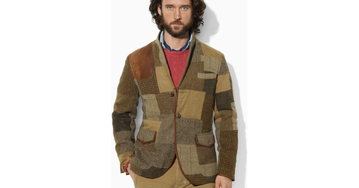 ralph lauren patchwork blazer