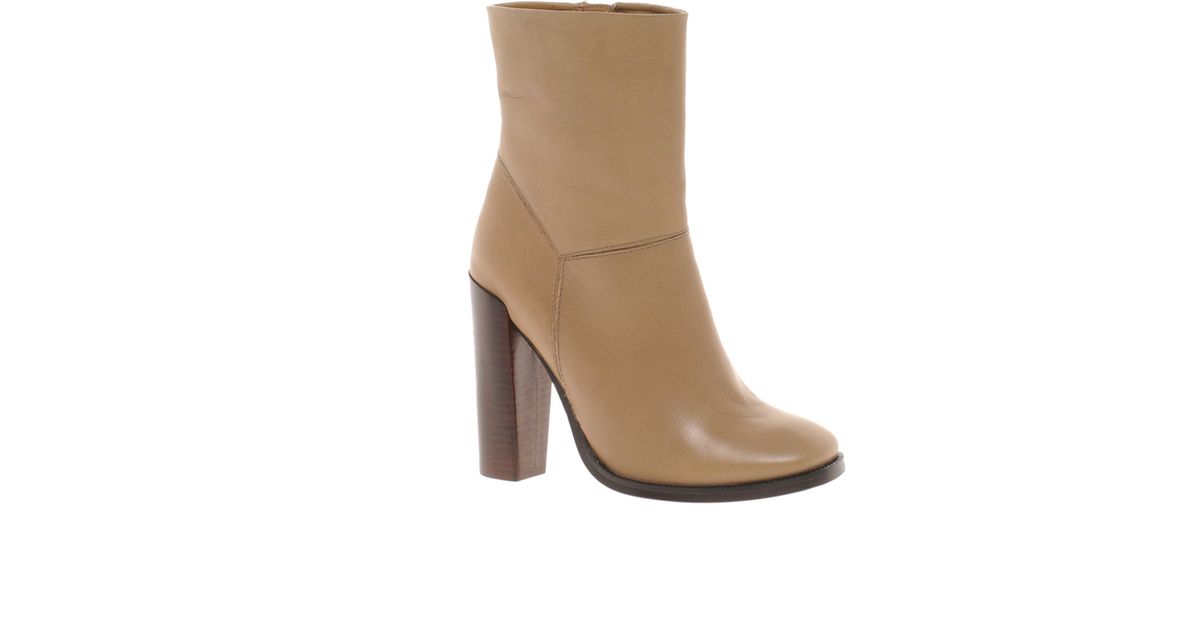 asos region leather mid heel boots
