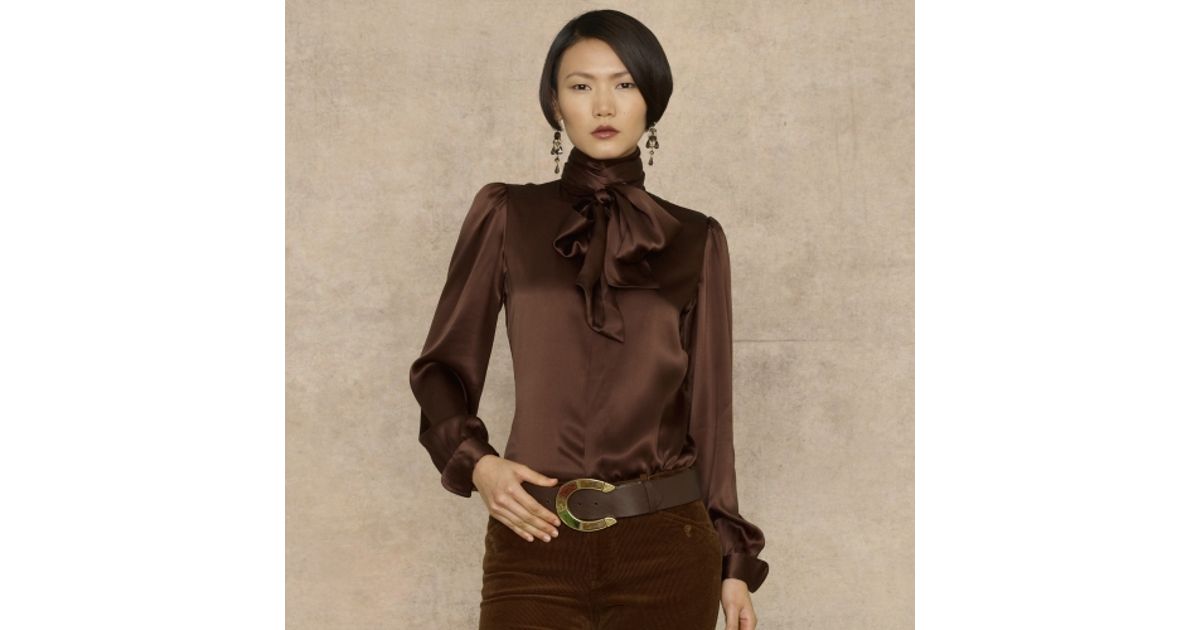 ralph lauren silk charmeuse blouse