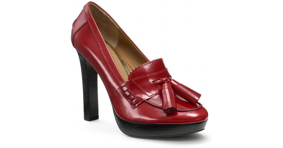 red tassel heels