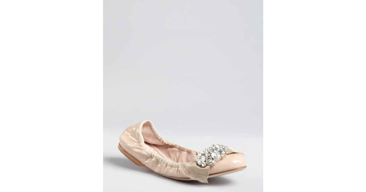 miu miu pink ballet flats