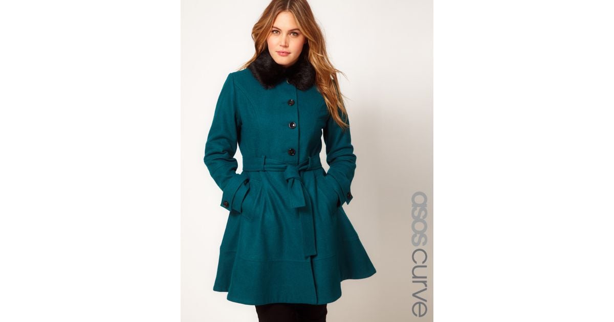 fit and flare coat asos
