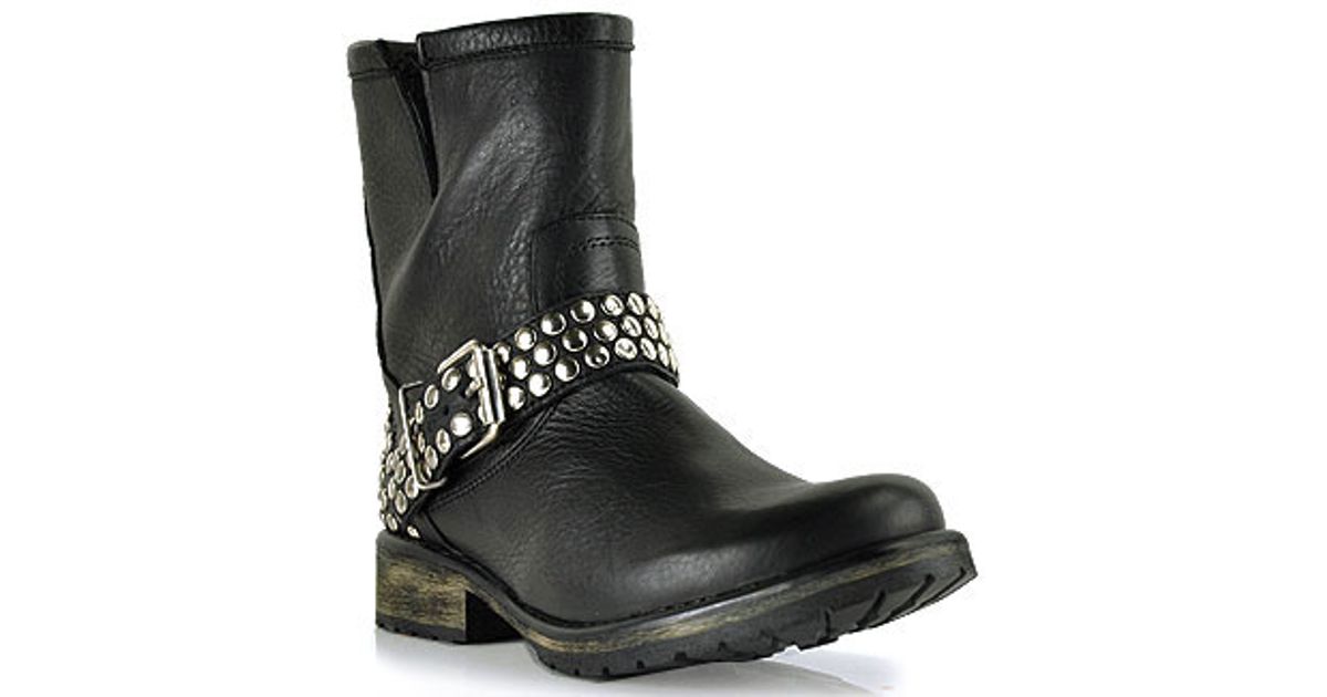 steve madden black moto boots