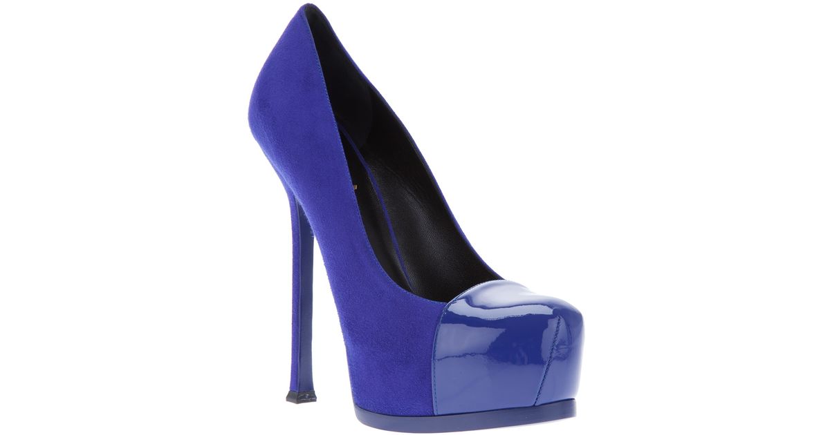 saint laurent blue heels