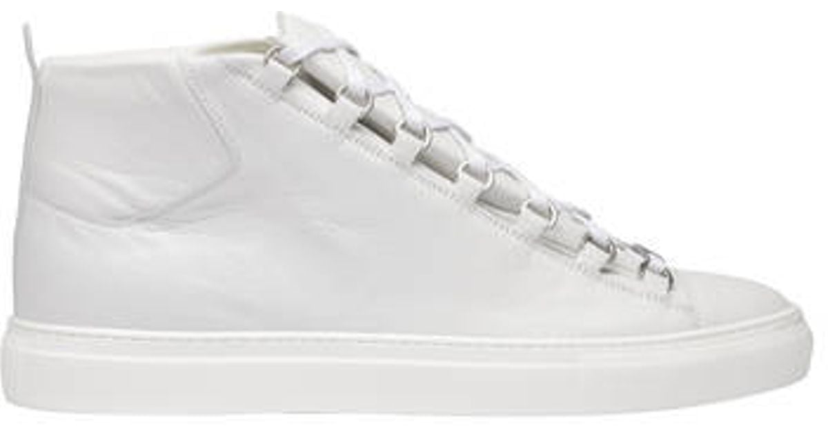 Lyst - Balenciaga Balenciaga Arena High Sneakers Extra White in White ...