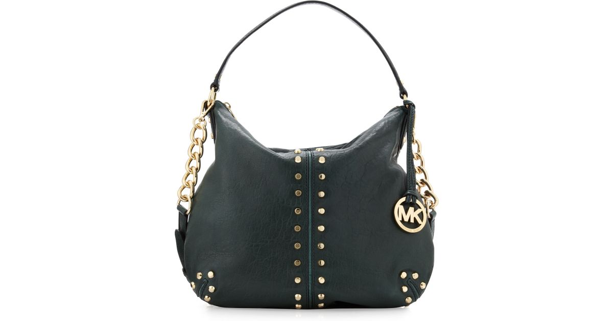 Michael kors Uptown Astor Large Satchel Bag in Green | Lyst