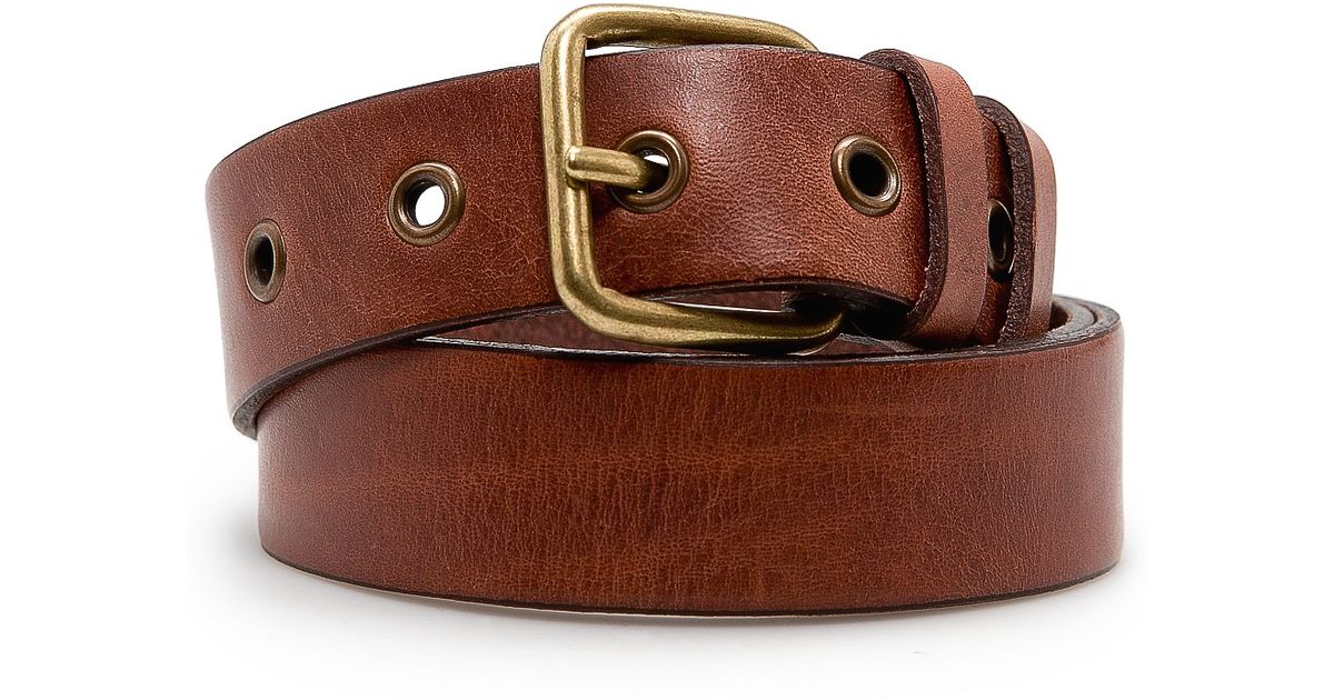 Lyst - Mango Rivets Leather Belt in Brown