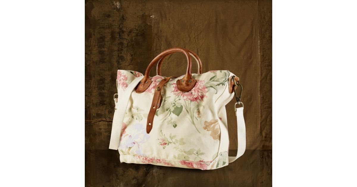 ralph lauren floral handbag