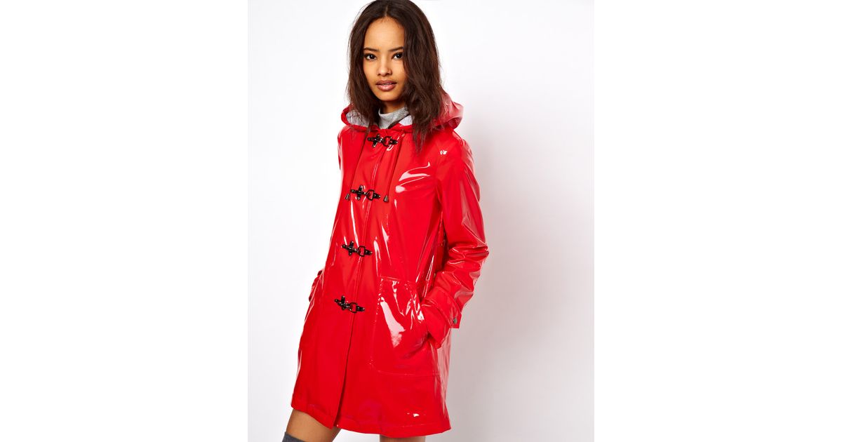 Pvc Trench Coat Tradingbasis Burberry Prorsum Burdy Sheen Pvc Trench Coat In Red For Men Lyst