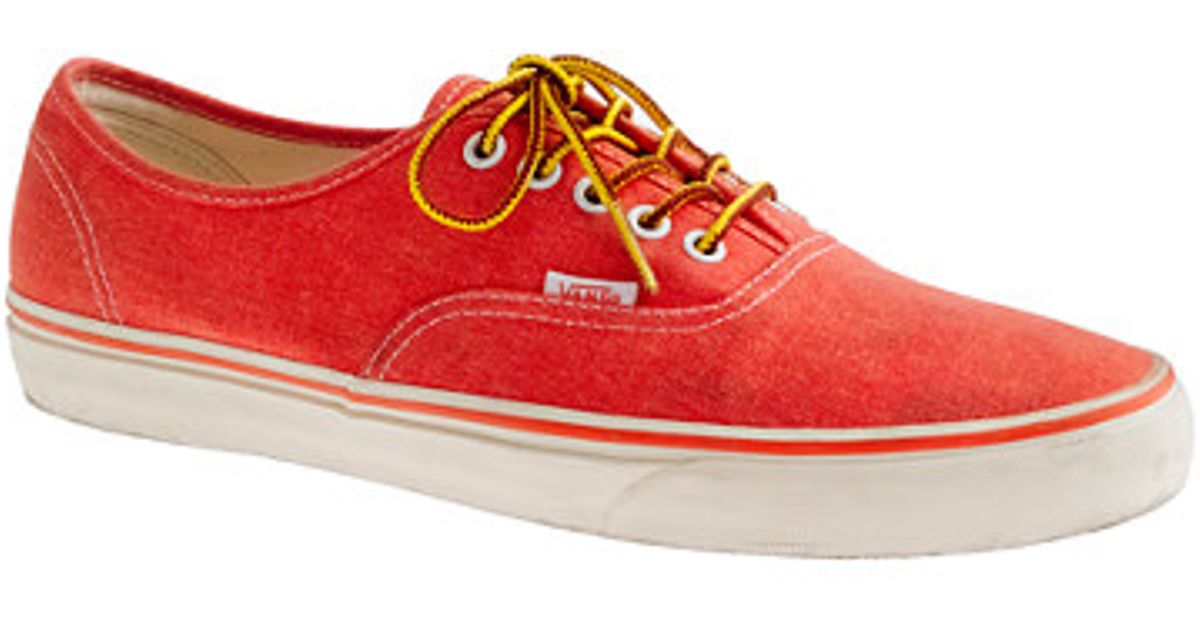 j crew red vans