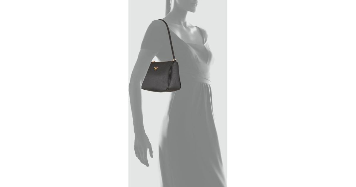 Prada Daino Mini Shoulder Bag in Black (nero) | Lyst